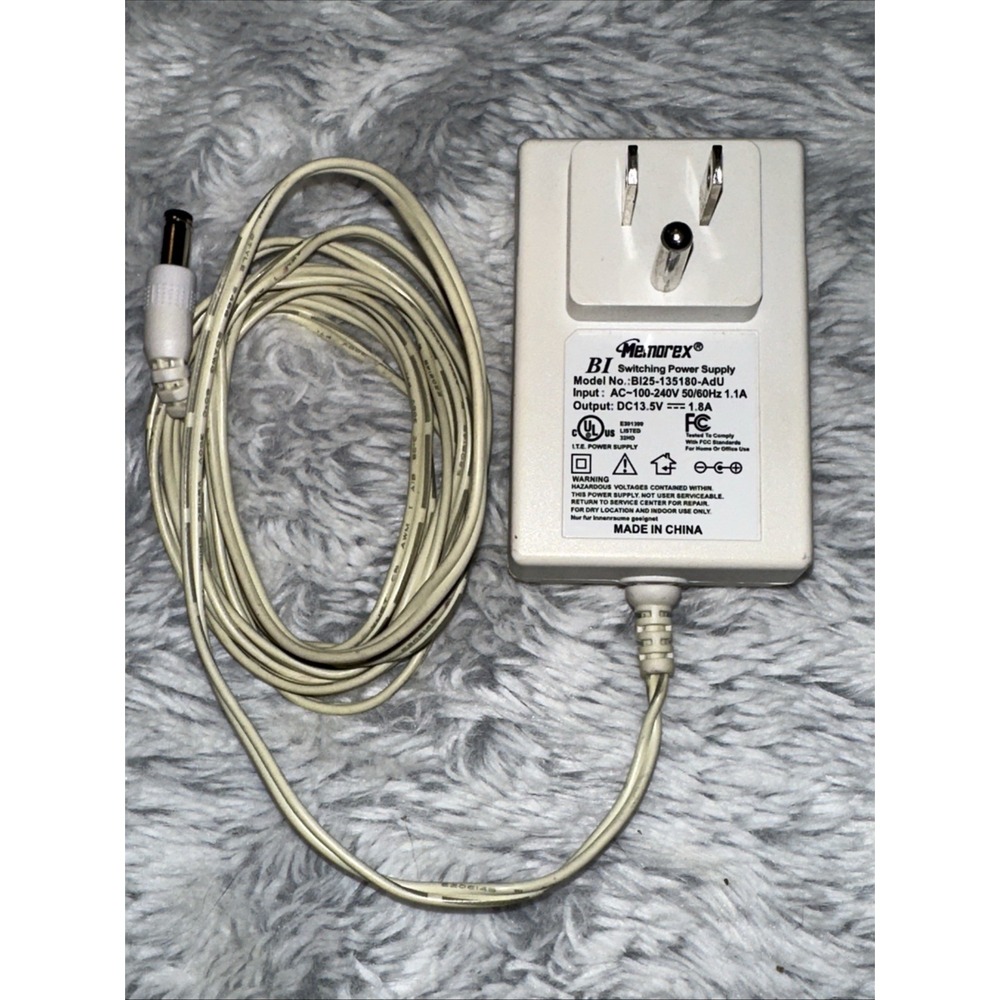 Memorex BI Switching Power Supply AC Adapter 13.5V 1.8A BI25-135180-AdU White
